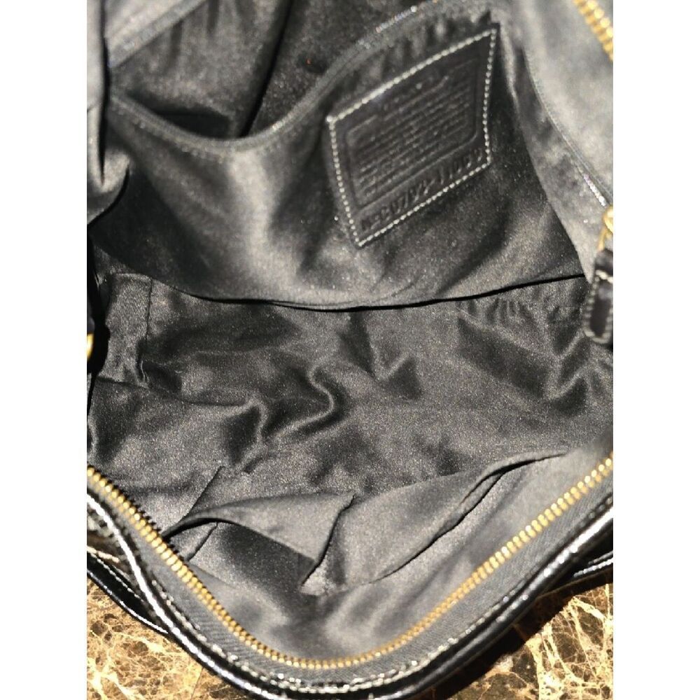 Coach Black Patent Leather Shoulder Bag - Picture 13 of 14